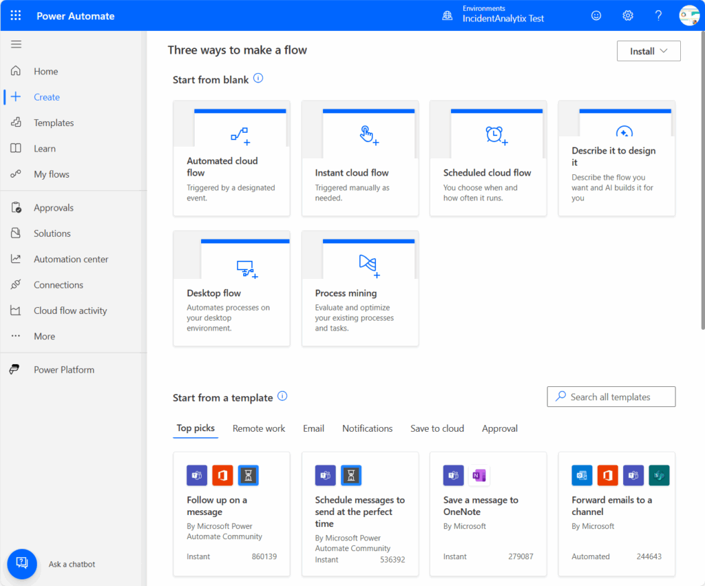Power Automate Studio
